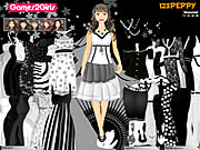 Click to Play Leena Black & White Dressup