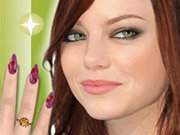 Click to Play Emma Stone Nail Salon