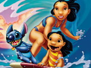 Click to Play Puzzle Lilo & Stitch Surf Jigsaw